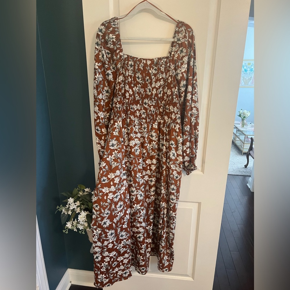Floral smocked dress